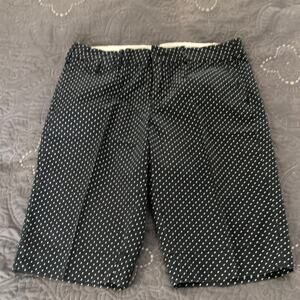 Women’s Navy and White Polka Dot Shorts - 12